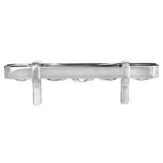Silver metal wall-mounted coat rack.